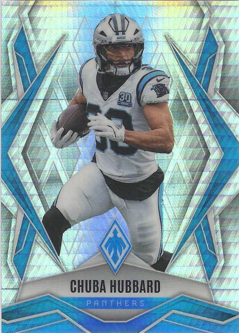 2025 Panini Phoenix #75 Chuba Hubbard Silver Pyramids Prizm