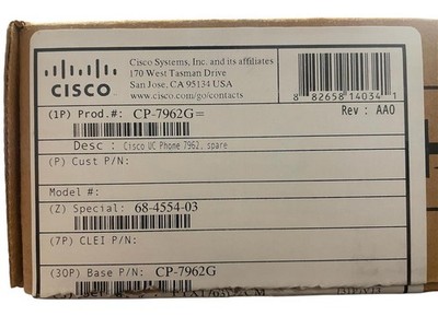 Original Cisco CP-7962G CP7962G IP Phone New