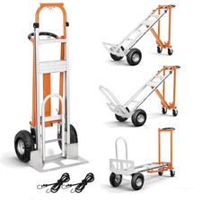 Aluminum 4 in 1 Convertible Hand Truck Dolly, 1000Lbs Capacity, Heavy Duty Fo...