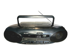 Sharp QT-CD7 – Boombox Stéréo – CD Cassette Radio – Fonctionnel – Portable