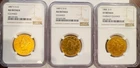 $10 Liberty Gold (3‑Coin Lot) – NGC AU/XF – 1.45125 oz AGW
