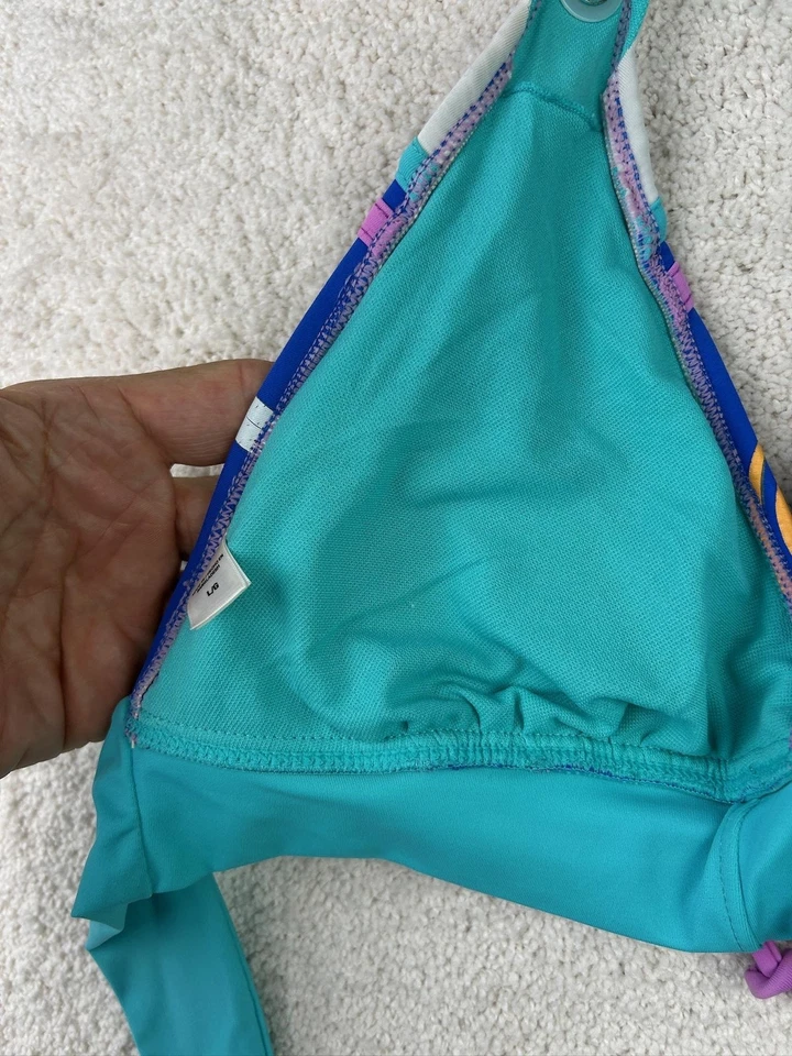 Top de bikini Joe Boxer para mujer grande floral halter traje de baño corbata boho Foto 4 de 4