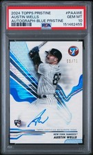 PSA 10 2024 Topps Pristine Austin Wells RC Autograph Blue Pristine /75