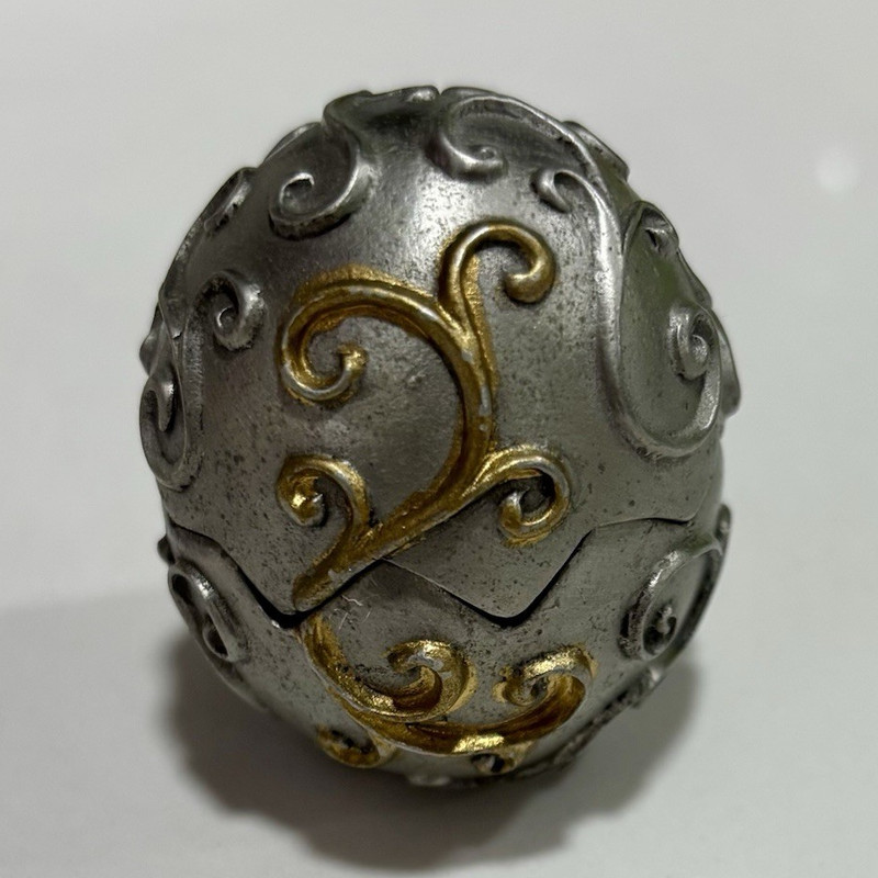 Pewter Dragon Baby Figurine in Egg 
