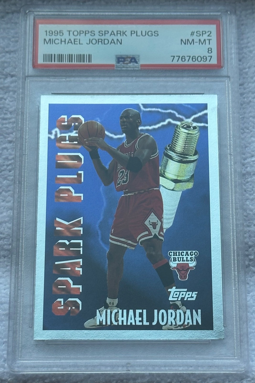 1995 TOPPS SPARK PLUGS MICHAEL JORDAN #SP2 PSA 8