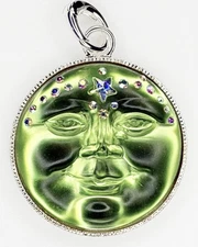 Kirks Folly  Venus Mystic Seaview Moon 35mm Open Ring Charm  - silvertone