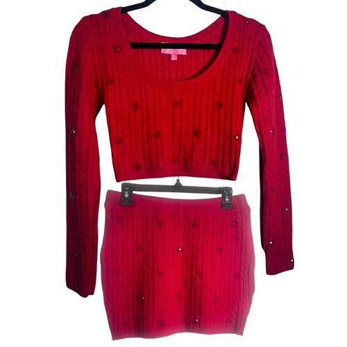 Sugar Thrillz Dolls Kill Love In The Air Knit Sweater & Mini Skirt Set Sizes S/M