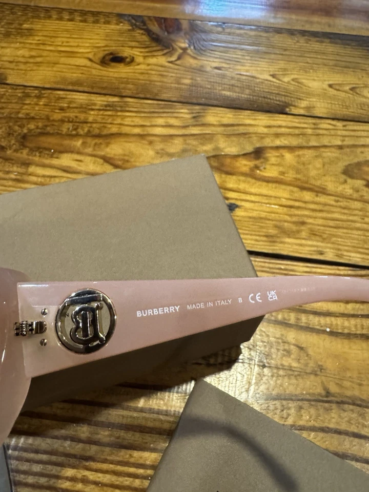 Gafas de sol para mujer Burberry BE4344 387413 rosa margarita marrón degradado 51 mm limpias Foto 4 de 4