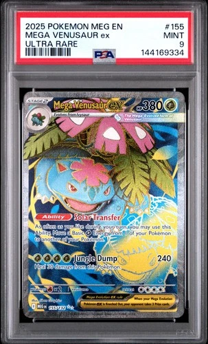 2025 POKEMON MEG EN-MEGA EVOLUTION ULTRA RARE #155 MEGA VENUSAUR EX PSA 9