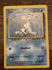 Pokémon TCG Seel Pokémon Base Set Uncommon 41/102 Regular 60 HP Headbutt