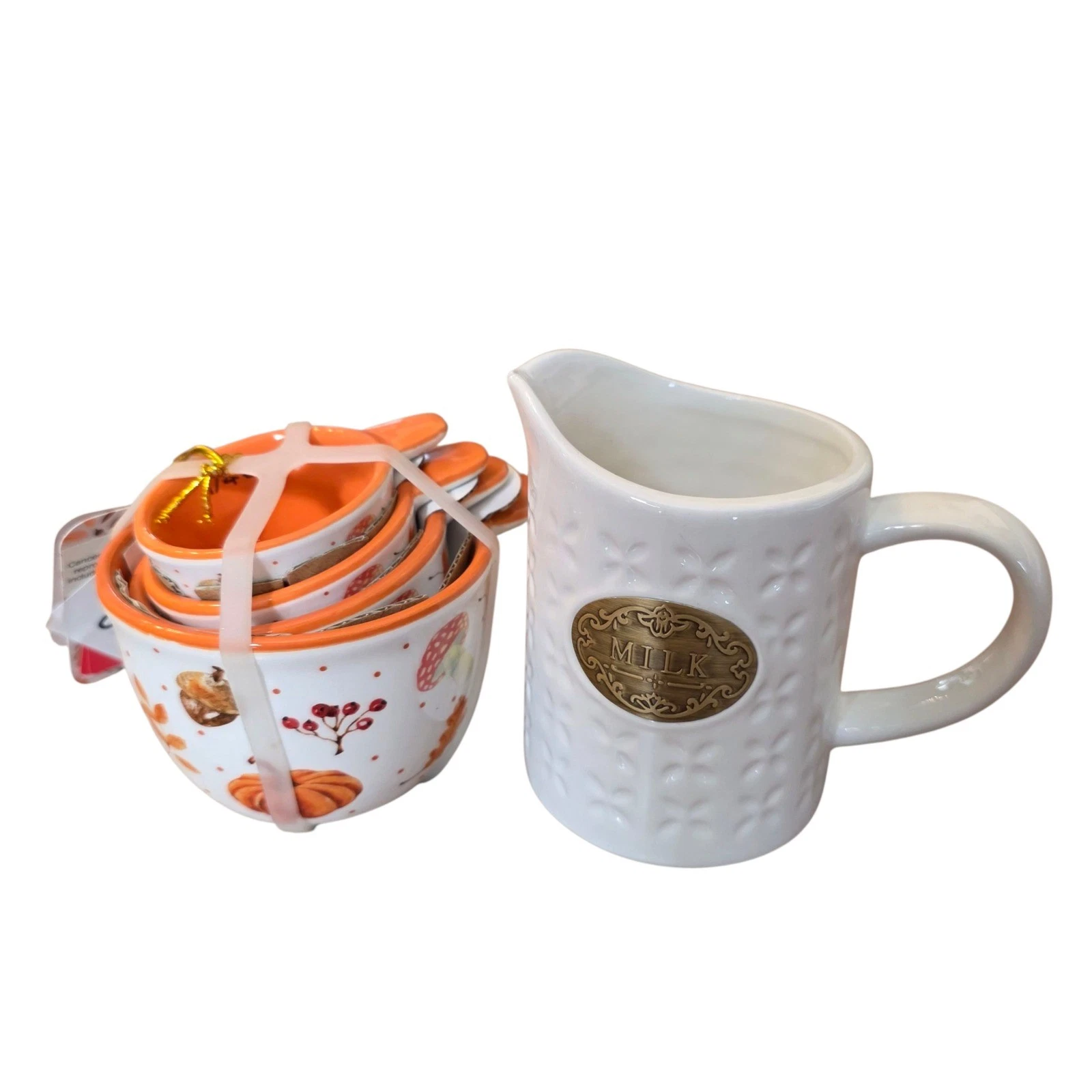 The Bake Shop by Masterclass Autumn Fall Measuring Cups and Creamer Pitcher Set