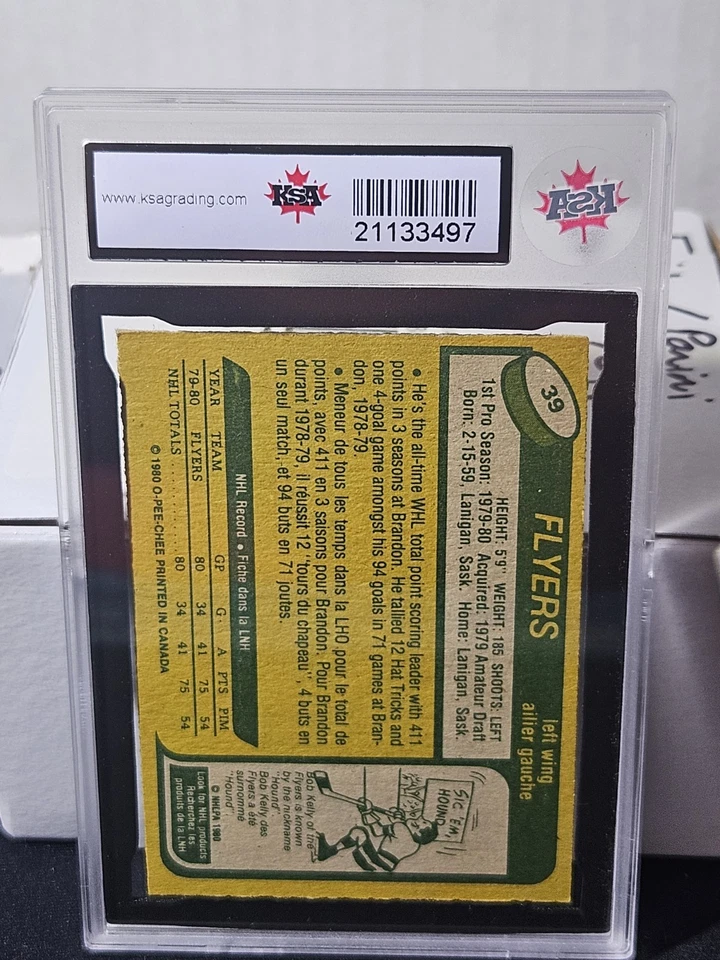 80-81 O-Pee-Chee Brian Propp Rookie KSA 7.5 🚨🚨🚨 Philadelphia Flyers - Image 2 of 2