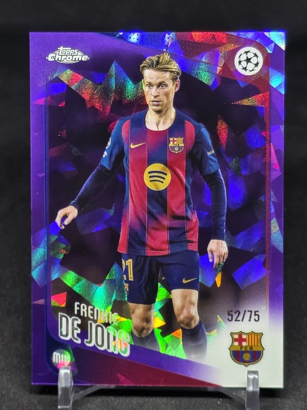 2025-26 Topps Chrome UCC Sapphire Frenkie De Jong Purple Sapphire #'d 52/75