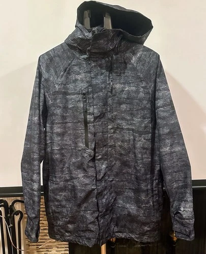 686 GLCR GORE-TEX Fastlight Jacket M Black Gray Hooded infiDRY Ski Shell KCR945A