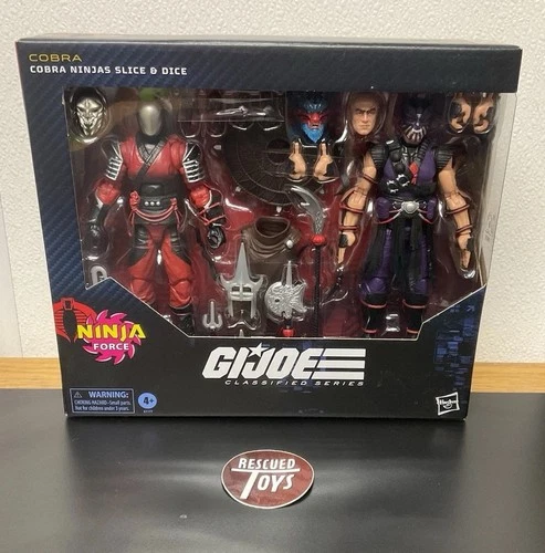 New ListingG.i Joe Classified 160 Cobra Ninja Force SLICE DICE 6" Hasbro Figure 2-Pack New