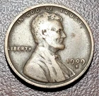 1909-S Lincoln Wheat Cent KEY DATE Coin VG Very Good Original Toning No Issues