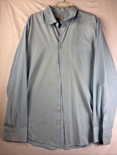 Peter Millar Summer Comfort Long Sleeve Shirts Blue Plaid XL
