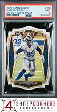 2020 PANINI SELECT DIE-CUT WHITE PRIZM #133 AARON DONALD POP 2 PSA 9