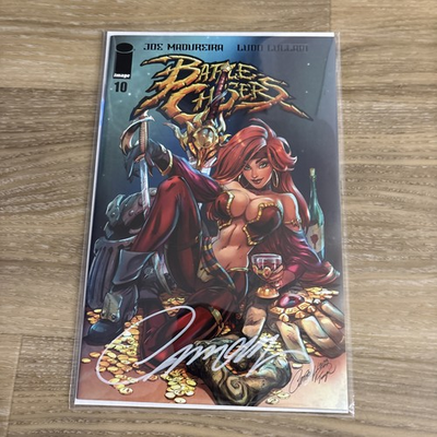 #ad BATTLE CHASERS #10 J SCOTT CAMPBELL SIGNED VARIANT COVER ART COA $55.00