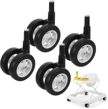 4 Pcs Baby Walker Replacement Wheels, Universal Walker Wheels Replacement Parts