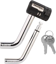 Receiver Lock, 1/2 In. and 5/8 In. Swivel Head, Weather Resistant Trailer Couple