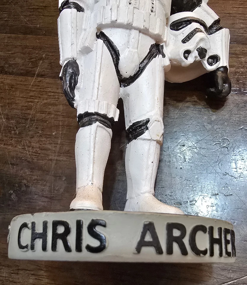 7½" Bobblehead MLB Tampa Bay Rays Chris Archer Star Wars Storm Trooper Promo - Image 2 of 4