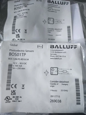 Balluff BOS 12M-PS-RD10-S4 Diffuse sensors - BOS01TP — Optical & Photoelectric Sensors