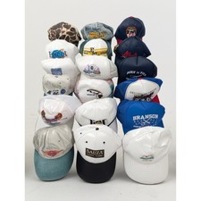 Vintage 80s 90s Y2K Hat Lot Of 18 Trucker Mesh Retro Dad Snapback NFL Camo