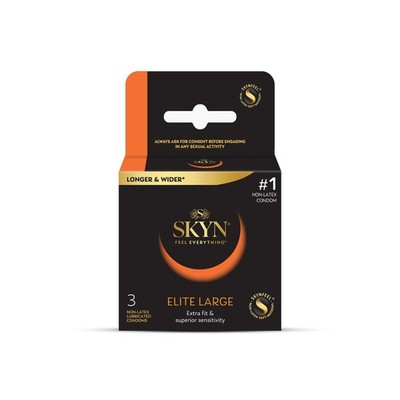 Skyn Large Lubricated Condoms 3 Count