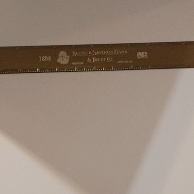 Keokuk Savings Bank & Trust Co. Advertising Ruler 1968 Brown Gold Ephemera