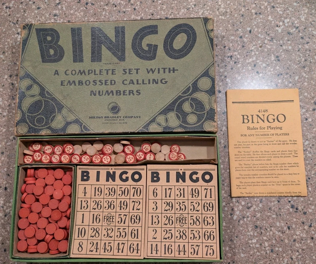 Bingo 1930 Year Vintage Manufacture Board & Traditional Games for