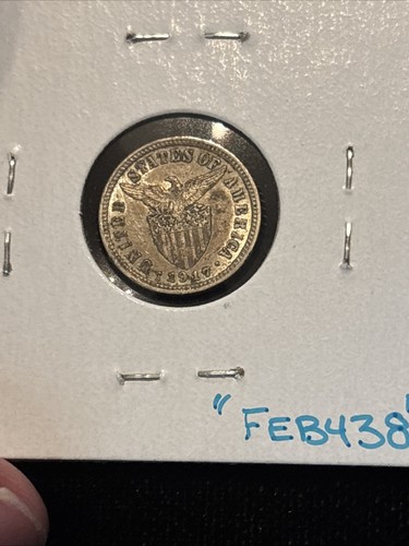 1917 S Philippinen 10 Centavos Silber "feb438" Schild Rückseite U.S. Admin - Bild 9 von 14