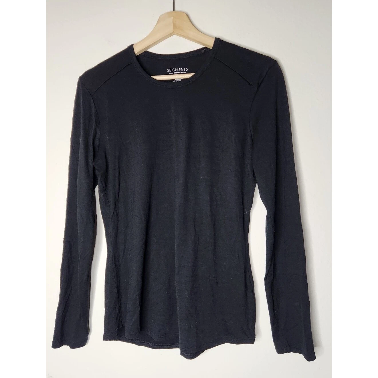 Seg'ments Womens Medium Merino Wool Base Layer Long Sleeve Shirt Crew