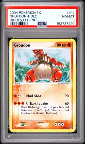 Groudon graded PSA 8 for sale on eBay