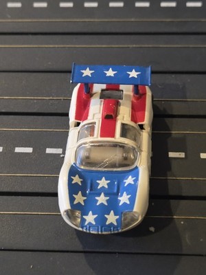 Vintage Tyco Pro Stars And Stripes Chaparral 2D HO Slot Car Lot T