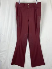 Piper By Smartpax Women Size L Color Wine Riding Breeches Silicone Grip Patches