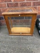 Vintage Wooden Glass Display Cabinet Shop Counter Display Case Philip Harris