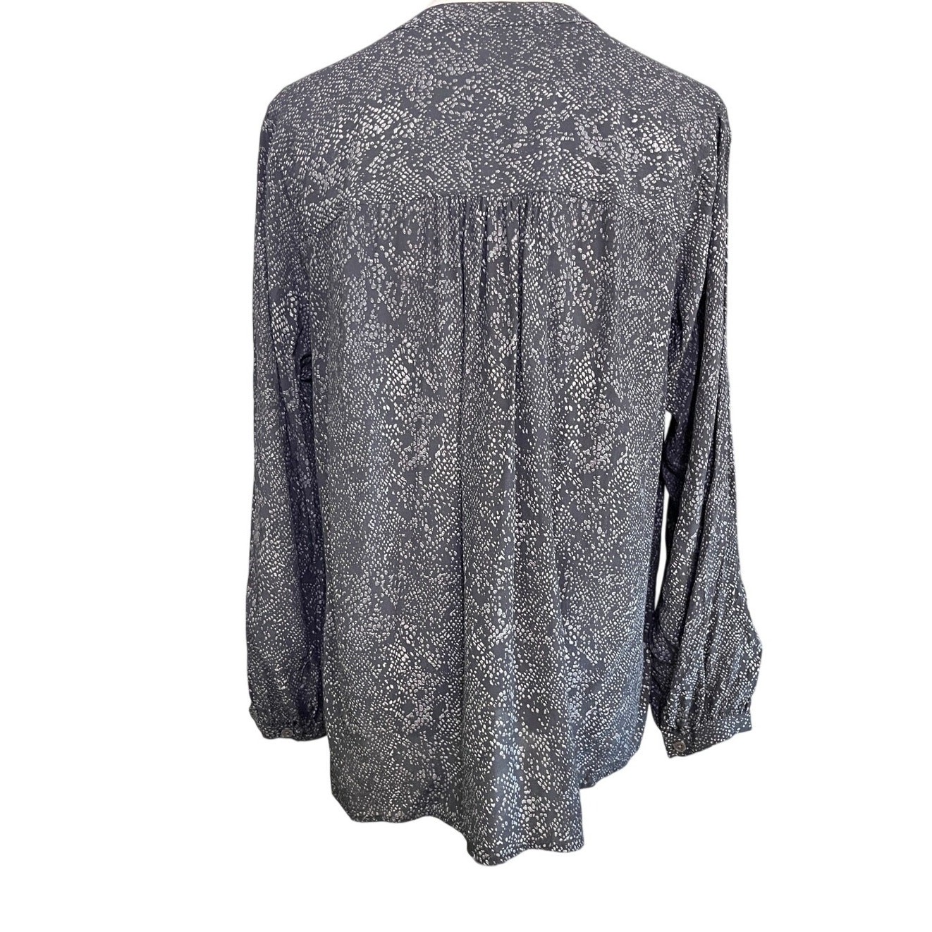 Rails Eloise Slate Python Print Blouse Button Fro… - image 9