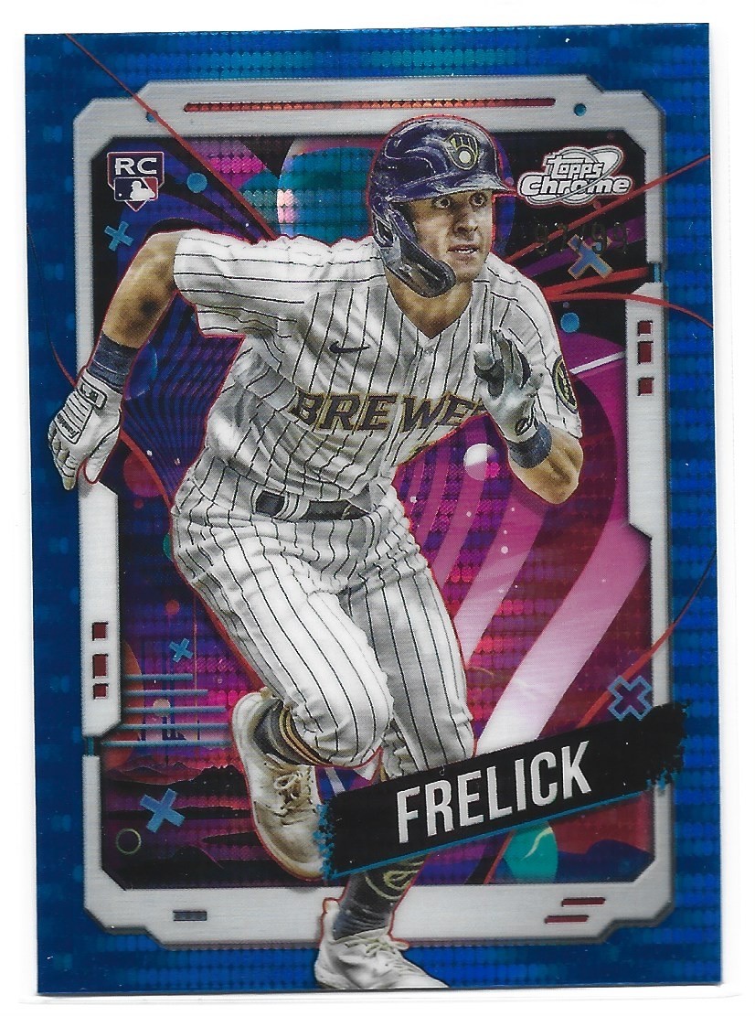 Sal Frelick 2024 Topps Cosmic Chrome #3 Rookie Blue Moon Refractor /99 Brewers