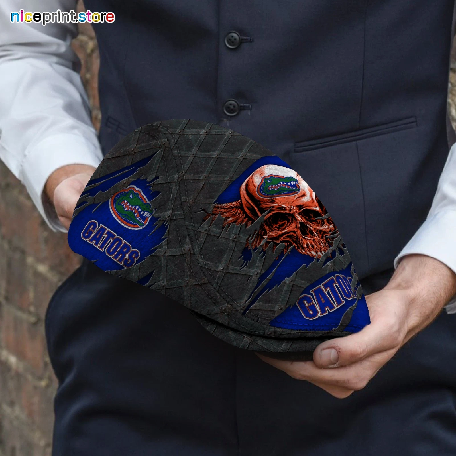 Florida Team Gators Jeff Cap Driver Cap Golf Cap Flat Cap for Men