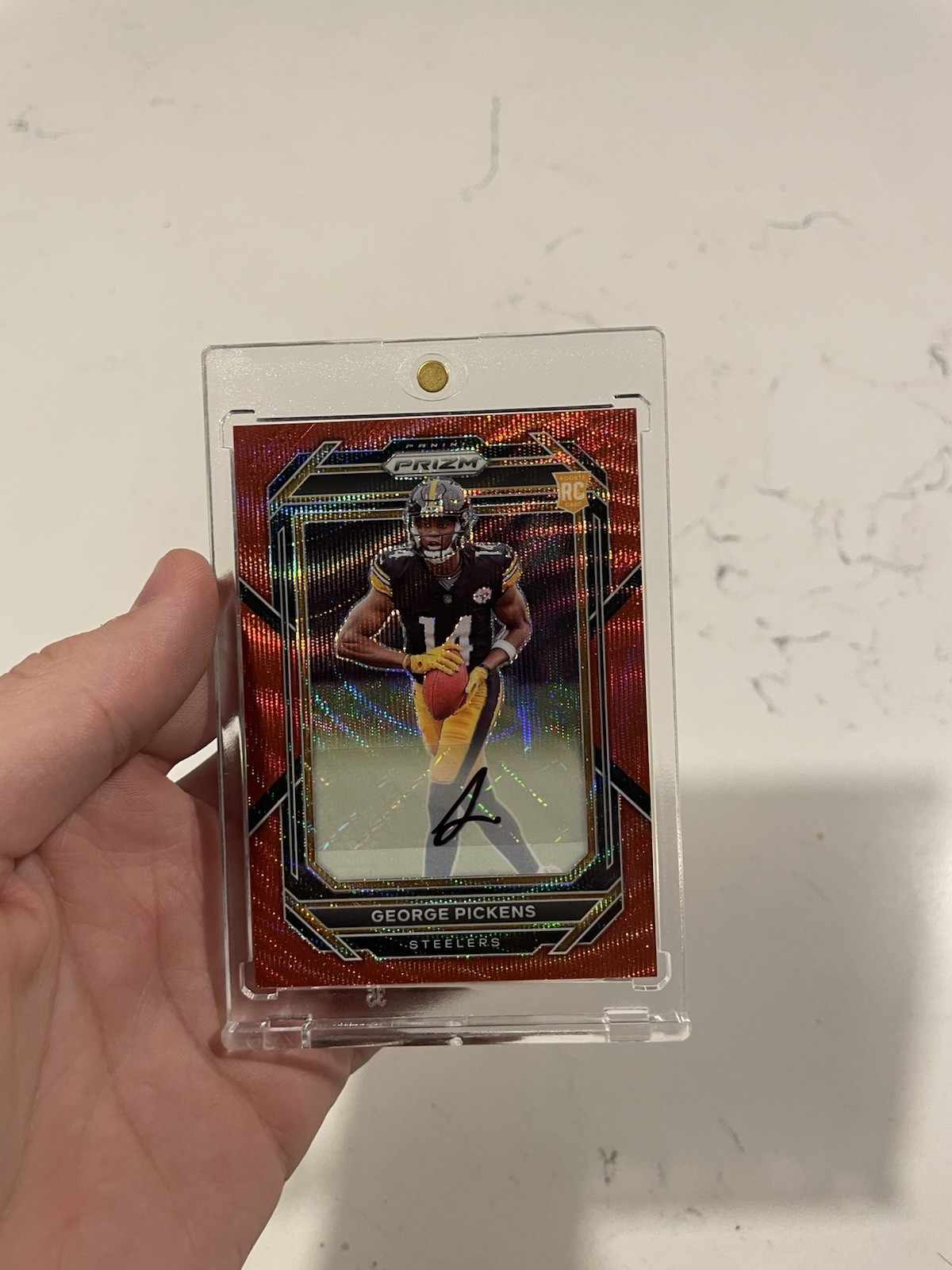 2022 Panini Prizm George Pickens /149 Red Wave Rookie Auto #329