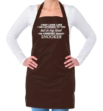 My Head I'm Thinking About Snooker - Unisex Adult Apron - Crucible Player 147