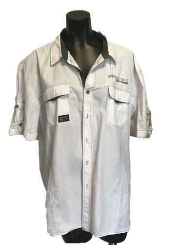 Insitu DNM 75 White & Gray men's pinstripe shirt, Size 3XL, Style No: 111044,