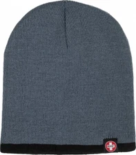 Powell Peralta BONES SWISS CIRCLE LOGO Knit Skateboard Beanie CHARCOAL/BLACK