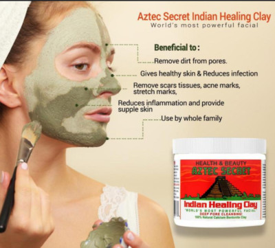 Aztec Secret Indische Heilerde porentiefe reinigende Gesichtsmaske 425g 1 Pfund