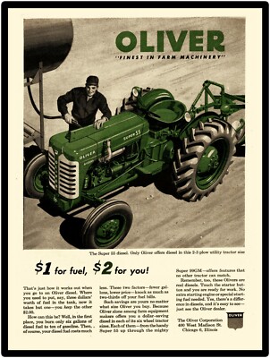 Oliver Tractors New Metal Sign Model 880 Five Plow Tractor Pictured