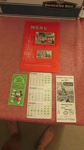 Vintage 1955 Disneyland Carnation Ice Cream Parlor Full Menu Disney Plus Extras'