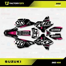 Black Pink Rise Racing Graphic Kit fits Suzuki Drz400 Drz 400 Drz400sm 400sm