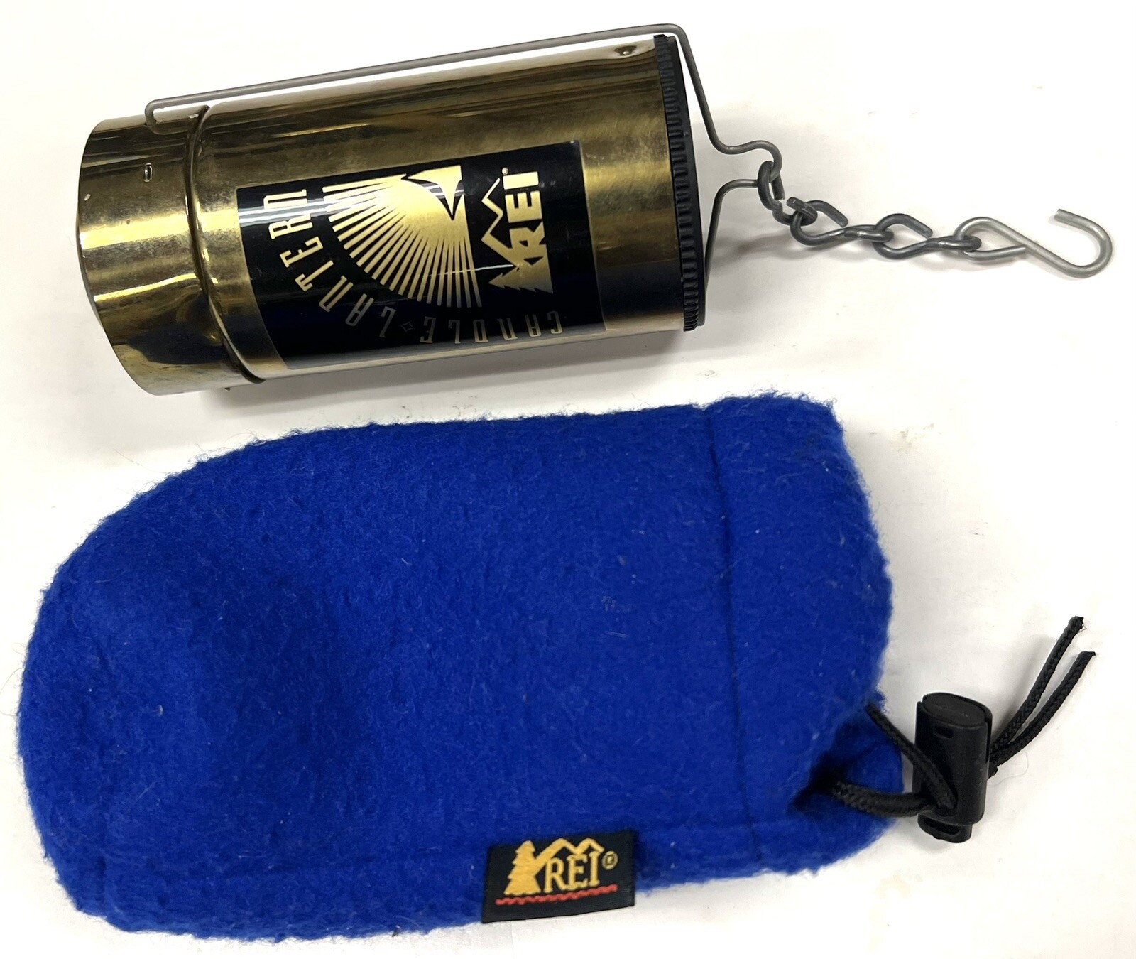 REI Candle Lantern Telescoping in Brass With Carry Pouch Great Lamp eBay