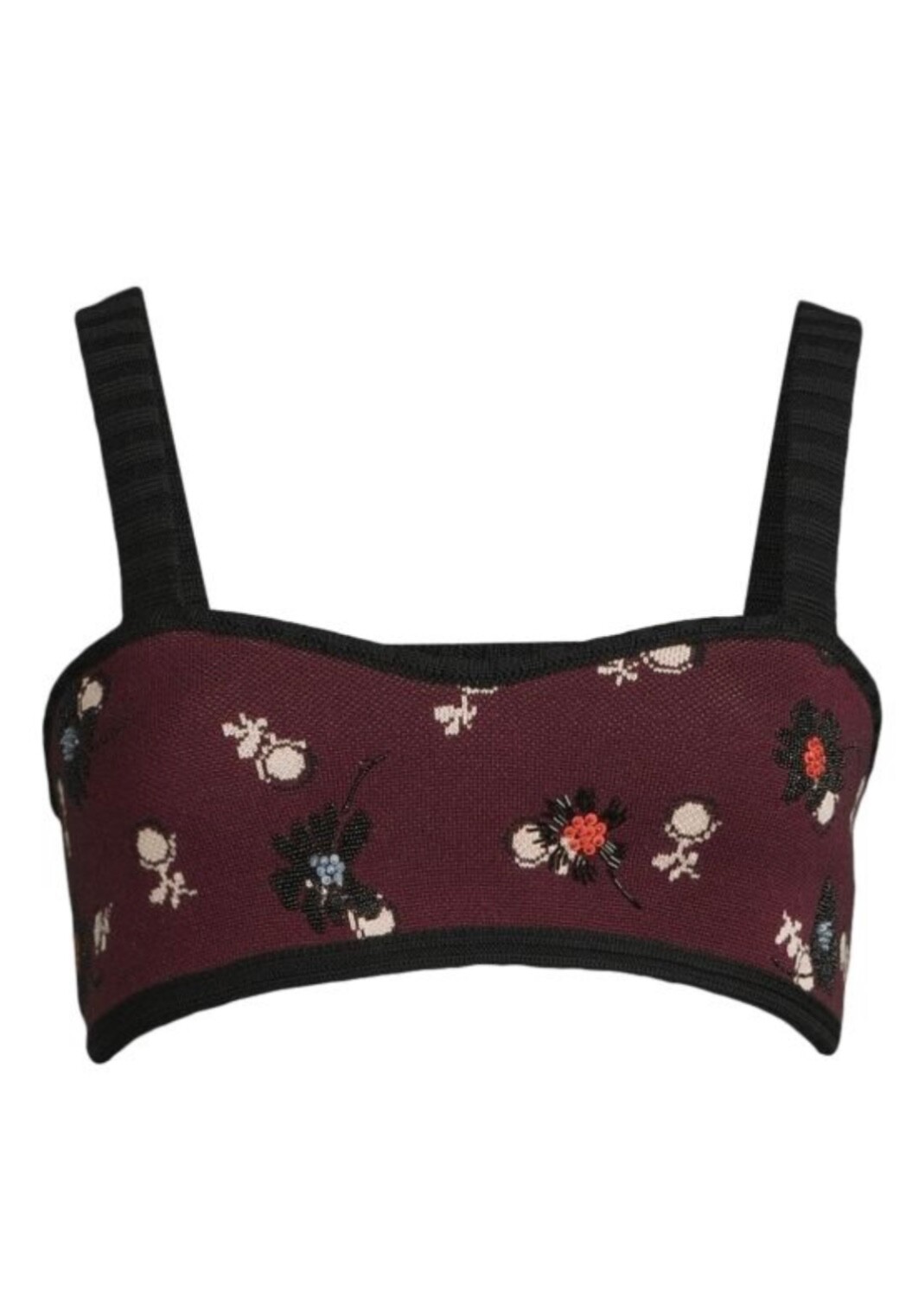 VALENTINO FLORAL VIRGIN WOOL CROP TOP SIZE S CASIS $990